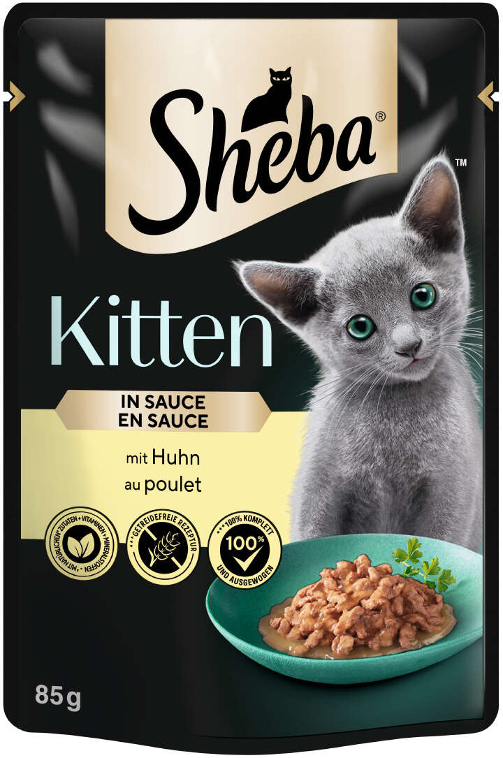 Sheba Katzen-Nassfutter Kitten mit Huhn in Sauce
